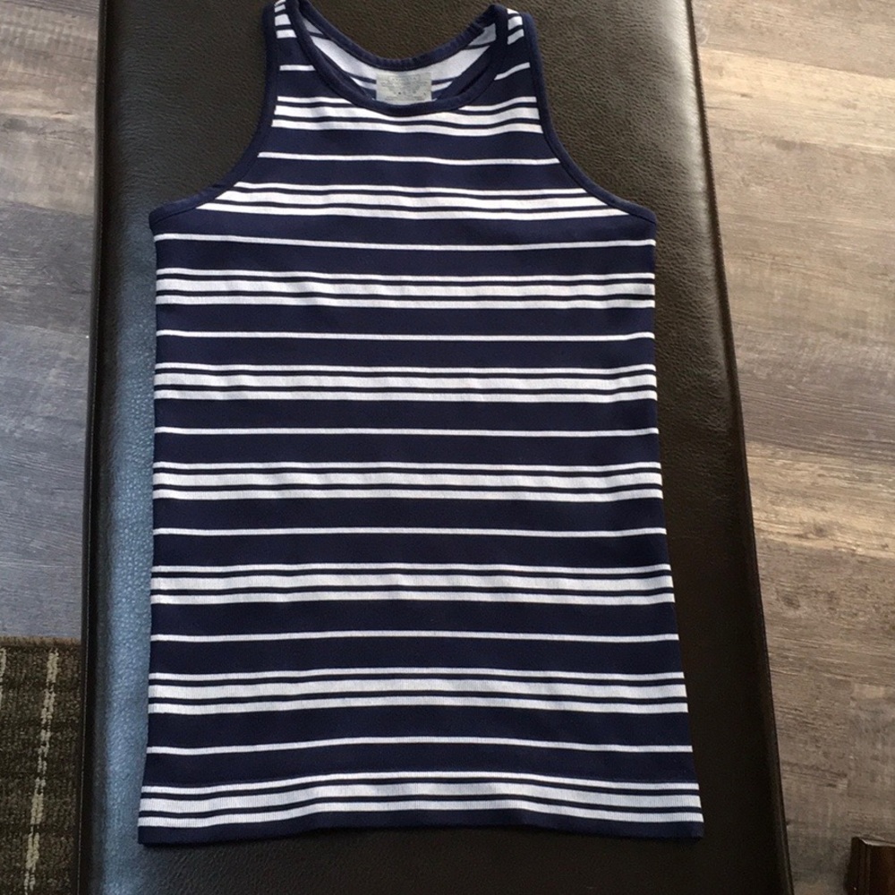 Althleta - Navy/White Eyelet Racerback Tank - Sz L